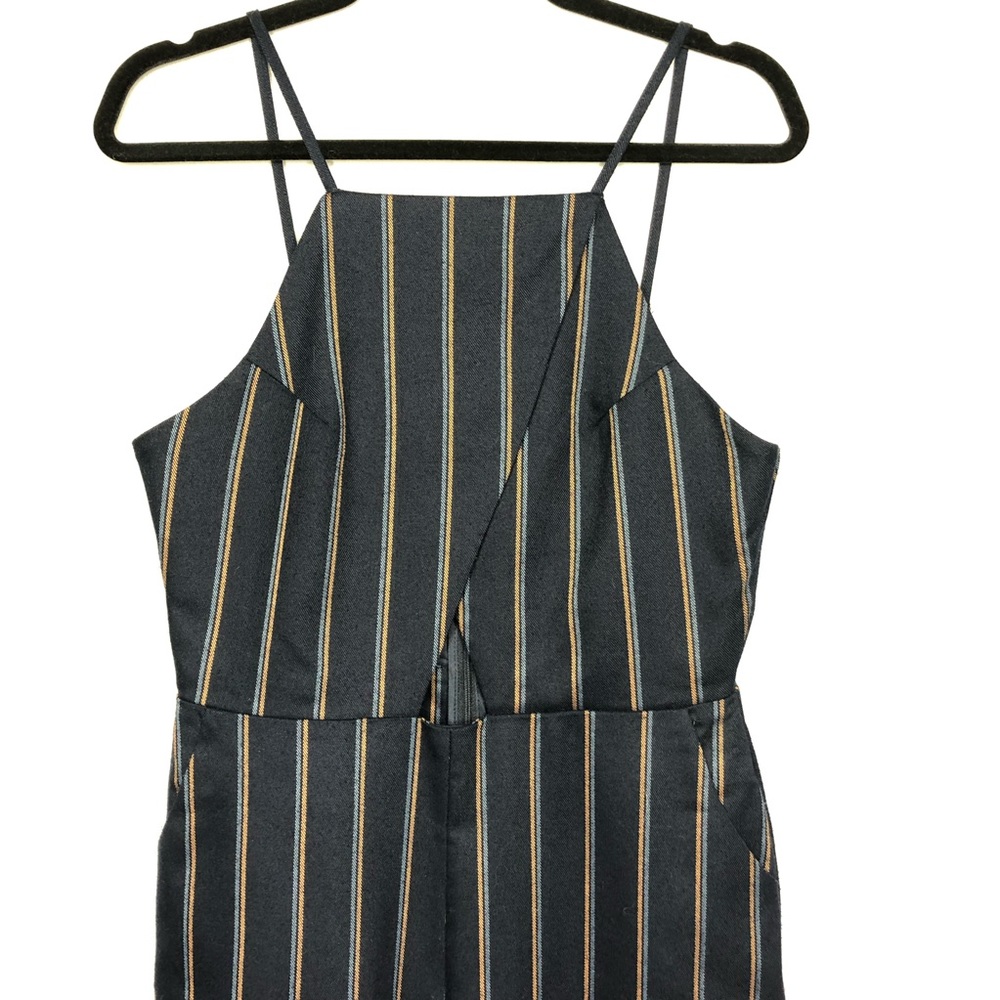 Cartonnier Anthro Naeve Blue Pinstripe Jumpsuit S - Picture 3 of 6